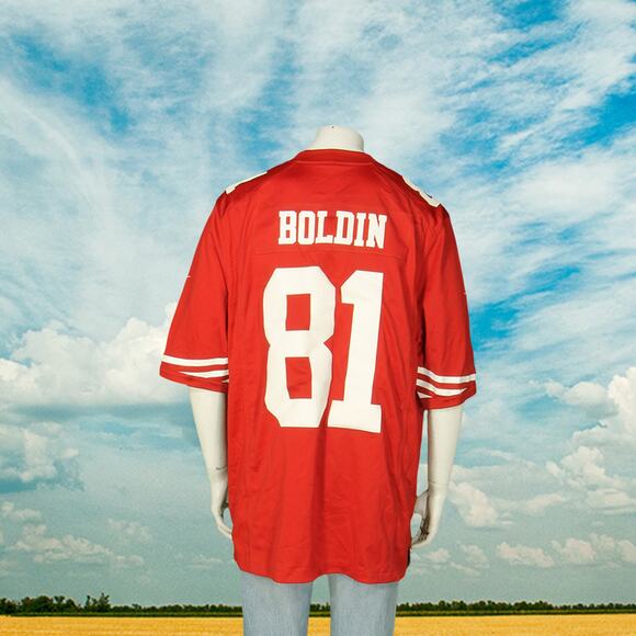 San Francisco 49ers Boldin Nike On Field NFL Football Authentic Sewn Jersey XL - Picture 3 of 8